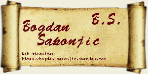Bogdan Šaponjić vizit kartica